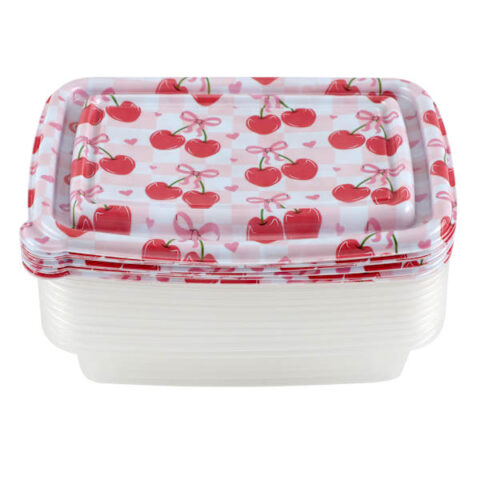 20-Piece Cherry Rectangle Food Storage Set, Plastic, sold by At Home