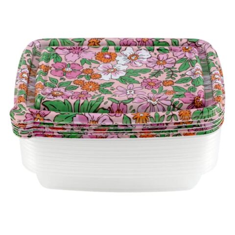 20-Piece Flowers Rectangle Food Storage Set, Plastic, sold by At Home