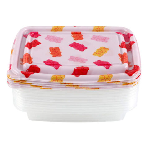 20-Piece Gummy Bears Rectangle Food Storage Set, Plastic, sold by At Home