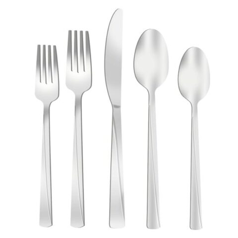 20-Piece Holden Silver Flatware Set, Metallic, sold by At Home