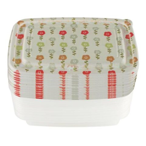 20-Piece Muted Floral Food Storage Set, Plastic, sold by At Home