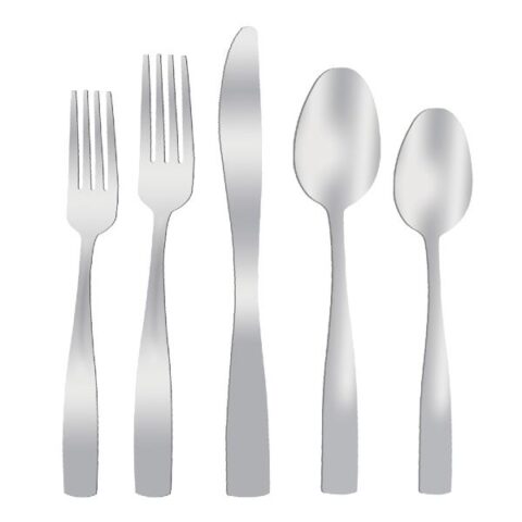20-Piece Percy Flatware Set, Satin Silver, Metal, sold by At Home