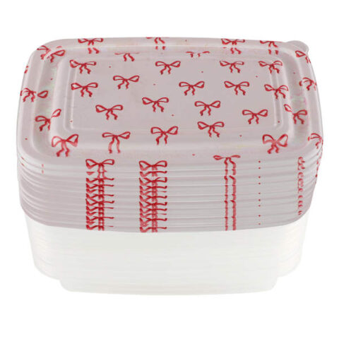 20-Piece Pink Bows Food Storage Set, Plastic, sold by At Home