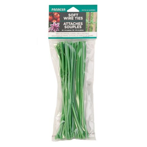 20-Piece Soft Wire Ties, Green, Pu, sold by At Home