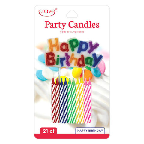 21-Count Happy Birthday Party Candles, sold by At Home