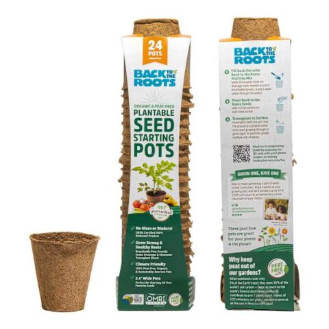 24-Count Plantable Seed Starting Pots, 2", Green, Coir, sold by At Home