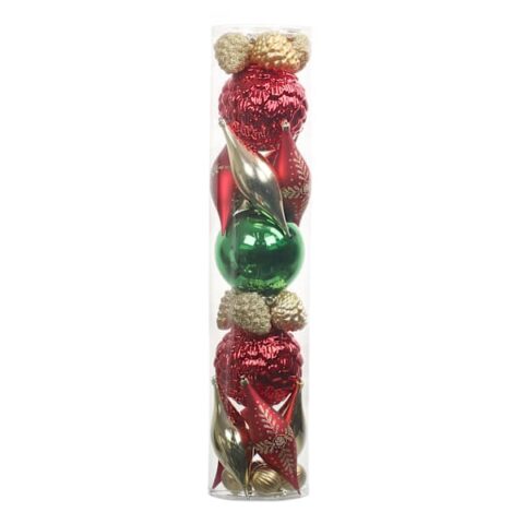 24-Count Red, Green & Gold Assorted Ornament Set, Plastic, sold by At Home