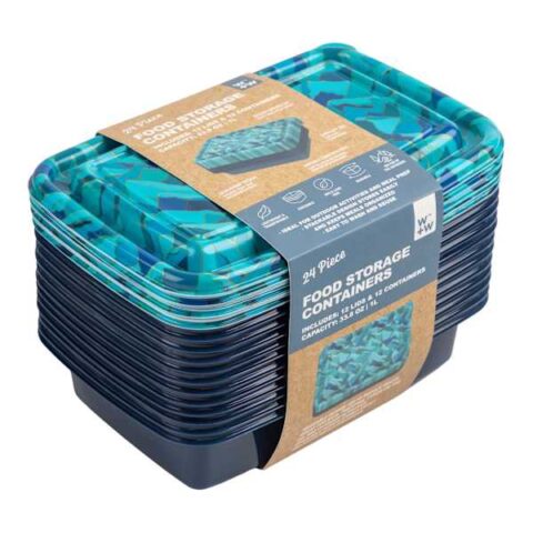 24-Piece Blue Mountain Plastic Food Storage Set, sold by At Home
