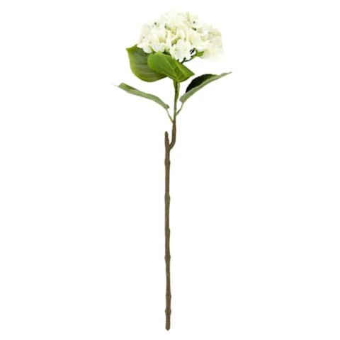 24In Wh Fabric Real Feel Hydrangea Stem, White, Pe, sold by At Home