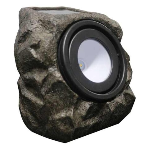 25-Lumen Solar Rock Spotlight, Grey, Resin, sold by At Home