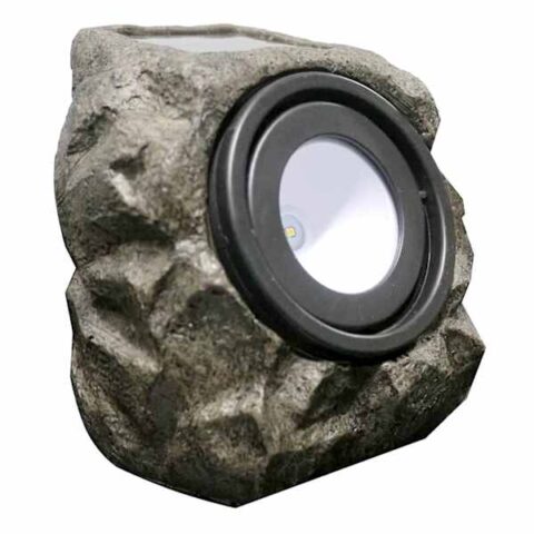 25-Lumen Solar Rock Spotlight, Black, Plastic, sold by At Home