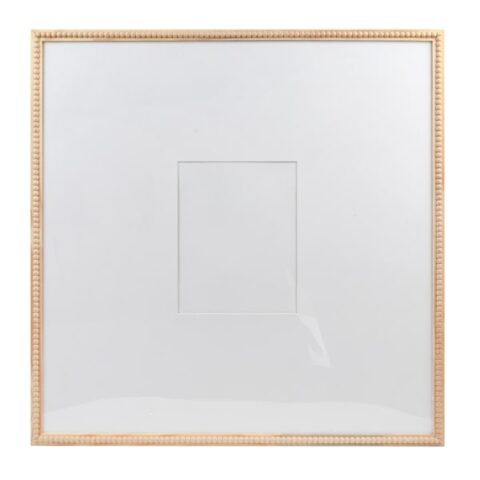25" Natural Matted To Wall Frame, Neutral, Wood