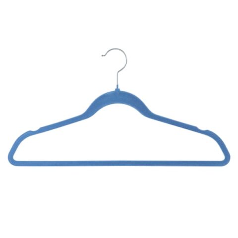 25-Pack Flocked Suit Hanger, Allure, Blue, Plastic, sold by At Home