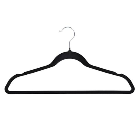 25-Pack Velvet Hangers, Black, sold by At Home