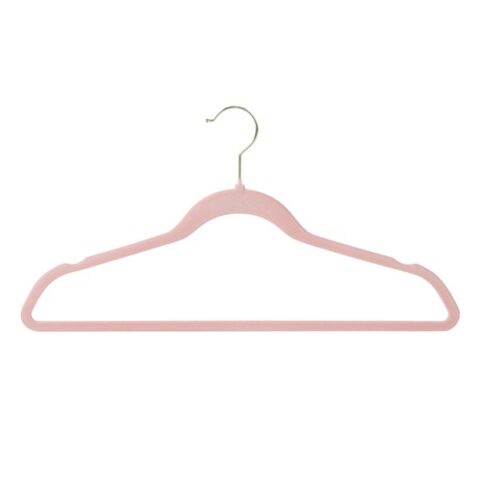 25-Pack Velvet Hangers, Pearl Blush, Red, sold by At Home