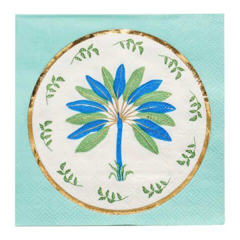 26-Pack Preppy Palm Cocktail Napkins, 5", Paper, sold by At Home