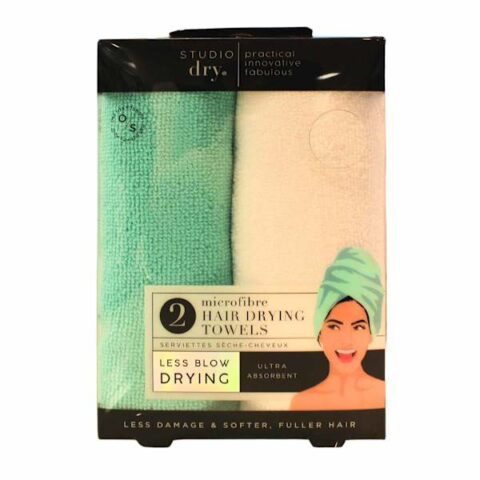 2Pack Hair Turban Blue And White, Fabric, sold by At Home