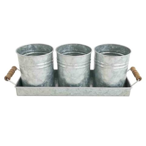 3-Bin Metal Utensil Tray, Metallic, sold by At Home