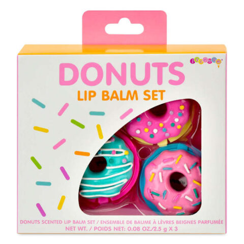 3-Count Donuts Scented Lip Balm Set, Plastic, sold by At Home