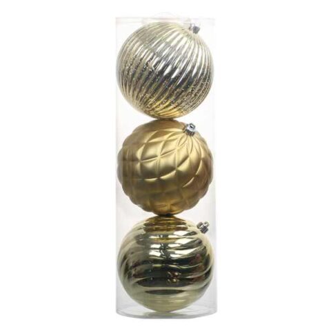 3-Count Gold Ornaments, 8", Plastic, sold by At Home