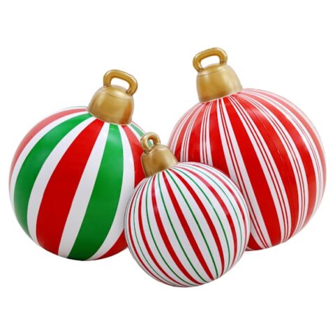 3-Count Inflatable Ornaments, 30", Plastic, sold by At Home