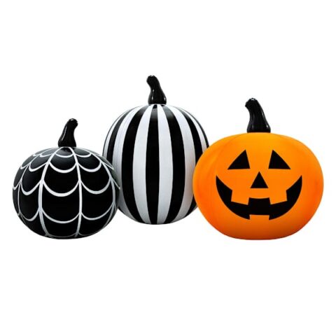 3-Count Inflatable Pumpkin Set, 14", Orange, Polyester, sold by At Home