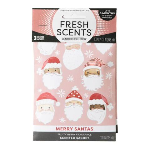 3-Count Merry Santas Scented Sachet, Paper, sold by At Home