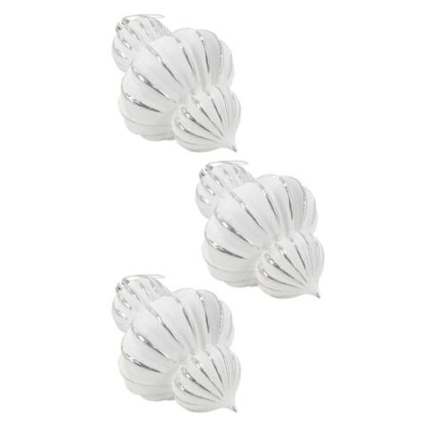 3-Count White Finial Ornaments, 4", Plastic, sold by At Home