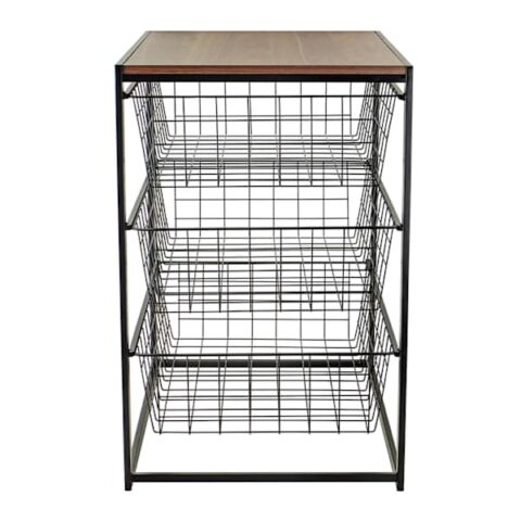 3-Drawer Metal Organizer, Black, sold by At Home