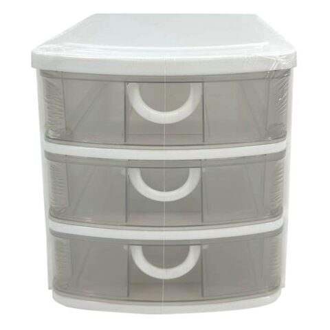 3-Drawer Mini Organizer, Black Pearl, Grey, Plastic, sold by At Home