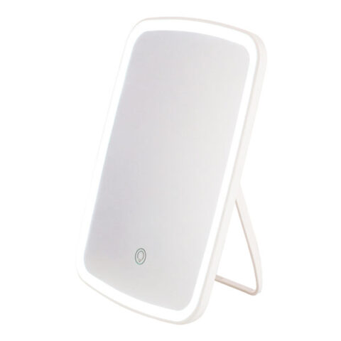 3 Led Light Options Table Mirror, White, Plastic, sold by At Home