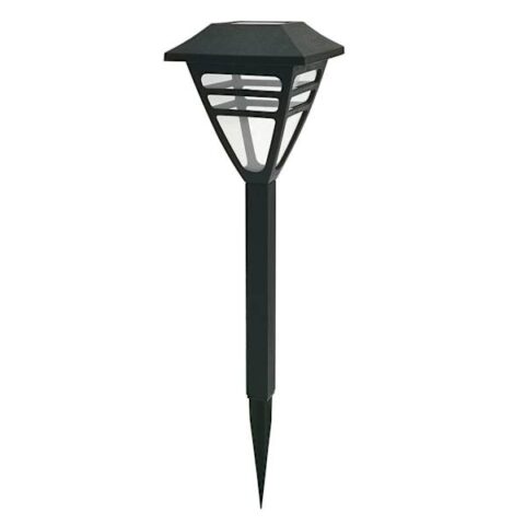 3-Lumen Solar Black Squared Pathway Light, Plastic, sold by At Home