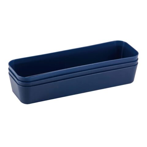 3-Pack Drawer Organizer, Blue, Plastic, sold by At Home