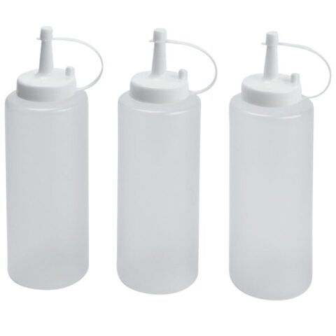 3-Pack Plastic Condiment Bottles, Clear, sold by At Home