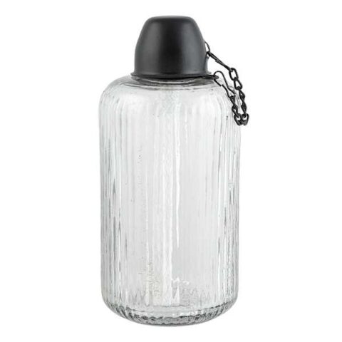 3-Pack Ribbed Table Torches, 5.3", Clear, Metal/glass, sold by At Home