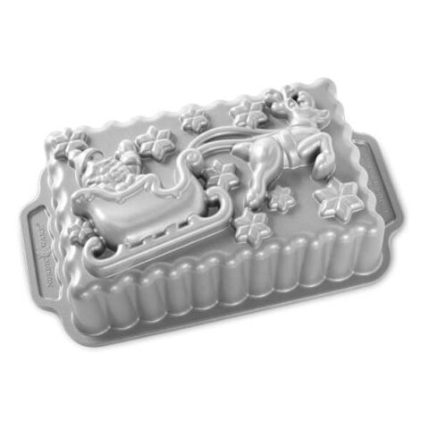 3-Pack Santa Sleigh Loaf Pans, Metallic, sold by At Home