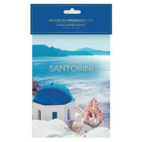 3-Pack Santorini Scented Sachets, Blue, Paper, sold by At Home
