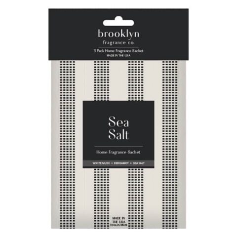 3-Pack Sea Salt Scented Sachets, Black, Paper, sold by At Home