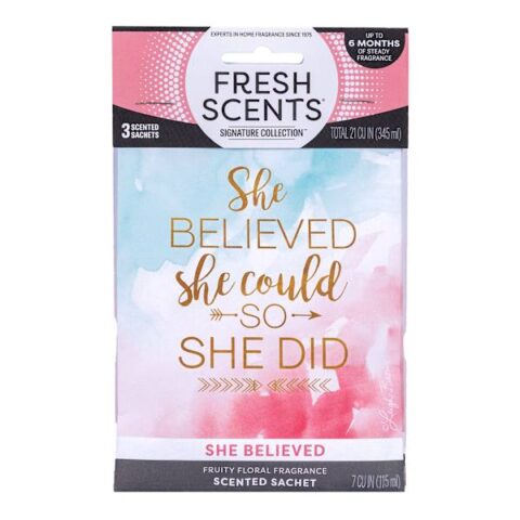 3-Pack She Belived Scented Sachets, Paper, sold by At Home