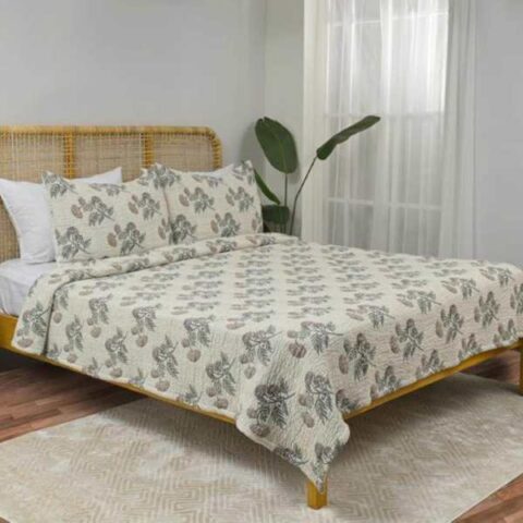 3-Piece Floral Matelasse Coverlet Set, Full/queen, Cotton, sold by At Home