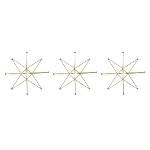 3-Piece Gold Metal Starburst Wall Art, 9", Neutral, sold by At Home