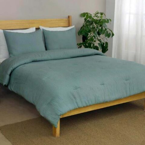 3-Piece Green Dash Matelasse Comforter Set, King, Cotton, sold by At Home