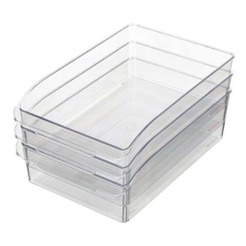 3-Piece Multipurpose Home Storage Bins, Clear, Plastic, sold by At Home