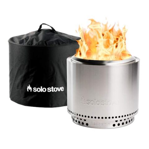 3-Piece Solo Stove With Stand & Cover, Metallic, Steel, sold by At Home