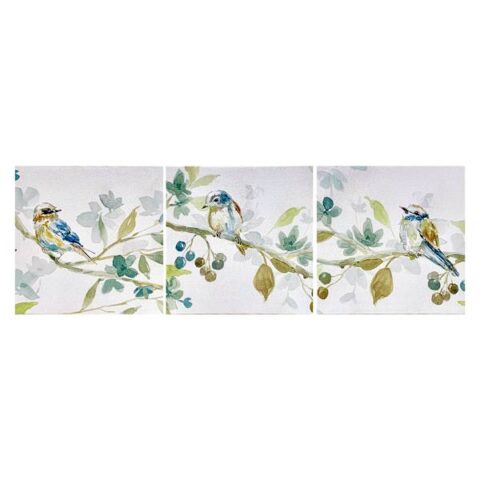 3-Piece Spring Melody Canvas Wall Art Set, 6", Green, sold by At Home