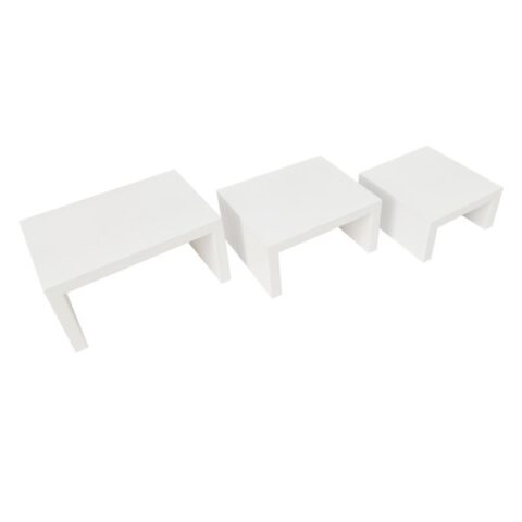 3-Piece White Wood Riser Set, Wood, sold by At Home