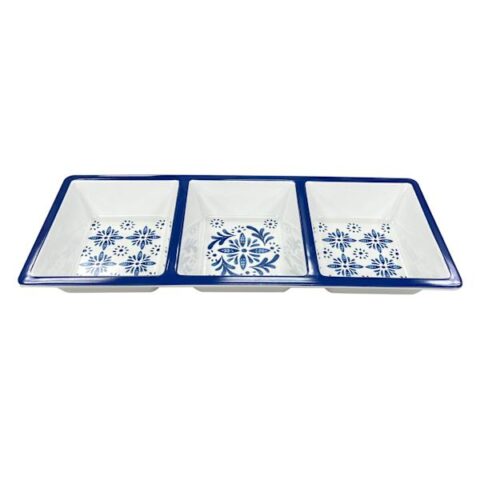 3-Section Blue Mosaic Melamine Serving Tray, sold by At Home