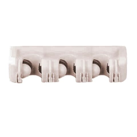 3-Slot Mop & Broom Organizer, Grey, Plastic, sold by At Home