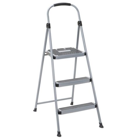 3-Step Cosco Grey Metal Step Ladder, sold by At Home