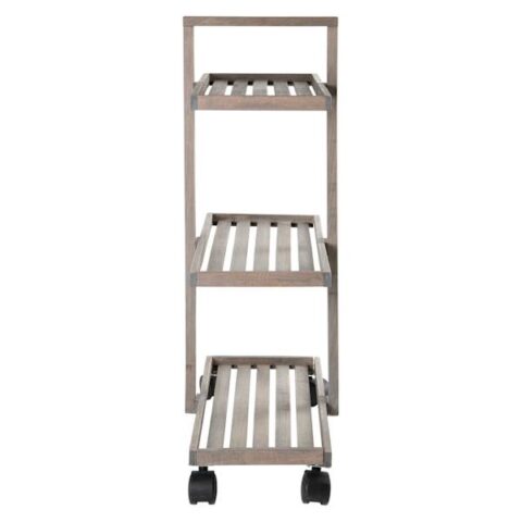 3-Tier Grey Wooden Rolling Storage Cart, sold by At Home